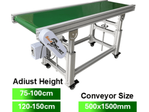 Conveyor Belt PVC 500x1500 mm สายพานลำเลียง (ปรับระดับได้)
