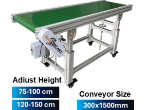 Conveyor Belt PVC 300x1500 mm สายพานลำเลียง (ปรับระดับได้)